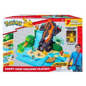 Pokémon Volcano Playset Carry Case with Pikachu Figure - New / Sealed